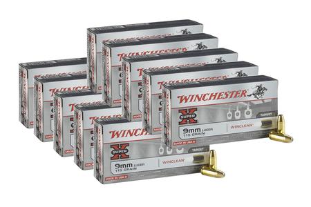 WINCHESTER AMMO 9mm Luger 115 gr Winclean Super-X 500 Round Case
