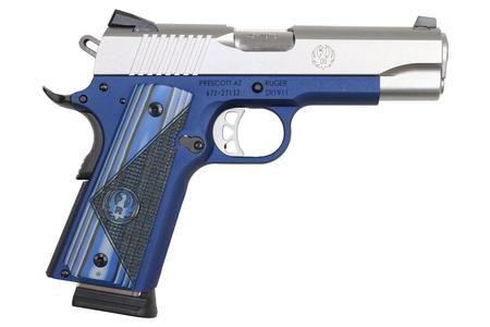 SR 1911 COMMANDER BLUE FRAME SILVER SLIDE 45 ACP