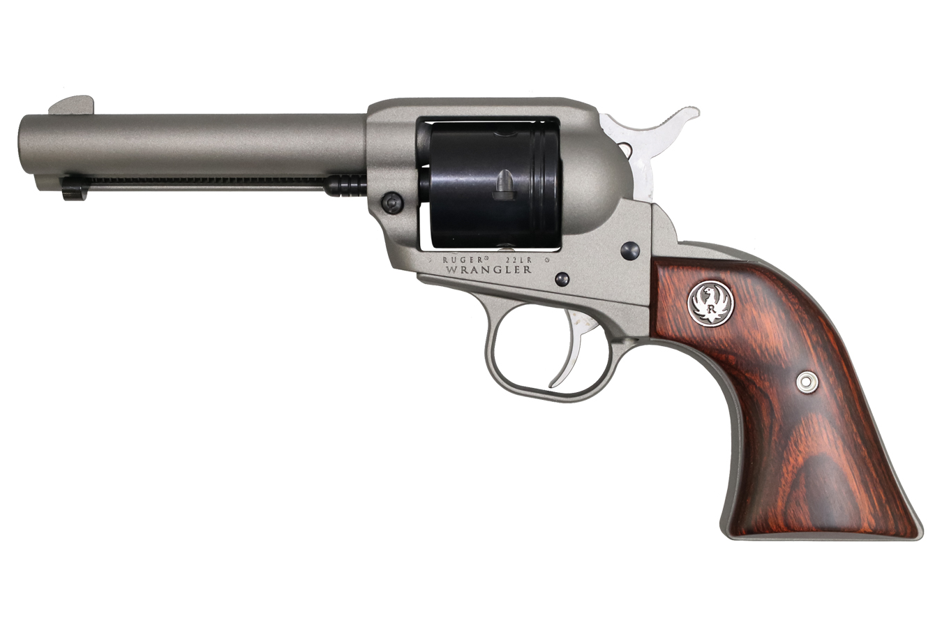 RUGER WRANGLER SILVER WITH WOOD GRIPS