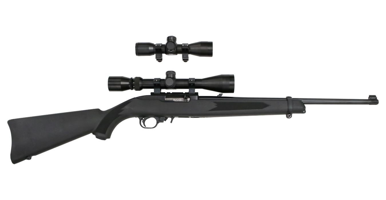 Ruger 1022 22 Lr Semi Auto Rifle With 3 9x40mm Scope 4x32 Mini Scope