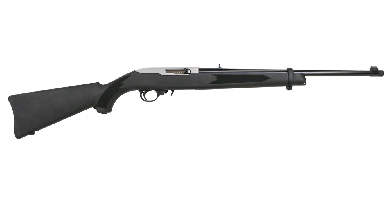 RUGER 10/22 22LR, BLK STOCK, THREADED BBL, SS RECEIVER