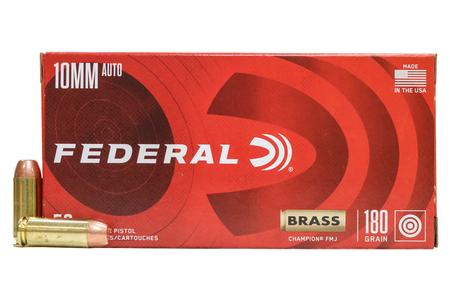 FEDERAL AMMUNITION 10mm 180 gr FMJ Champion Training 50/Box