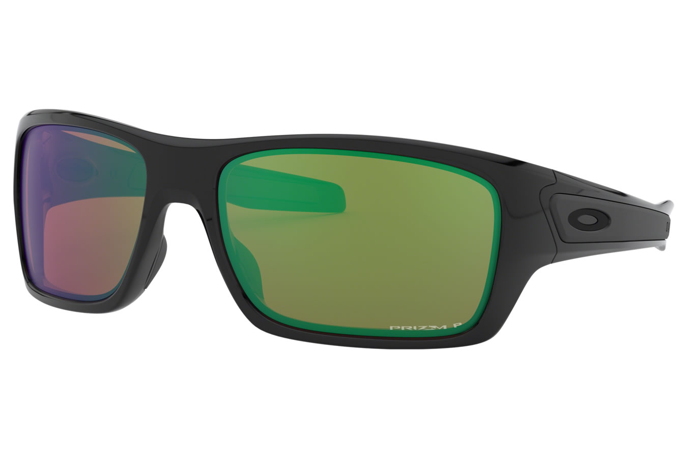 Oakley Turbine Sunglasses with Polished Black Frame and Prizm Shallow Water Polarized L