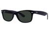 RAY BAN NEW WAYFARER CLASSICS WITH GLOSS BLACK FRAME AND GREEN POLARIZED LENSES
