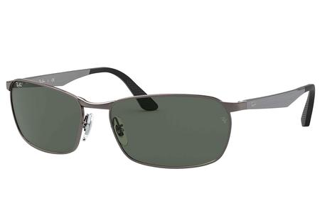 RB3534 WITH GUNMETAL FRAME AND GREEN CLASSIC G-15 LENSES