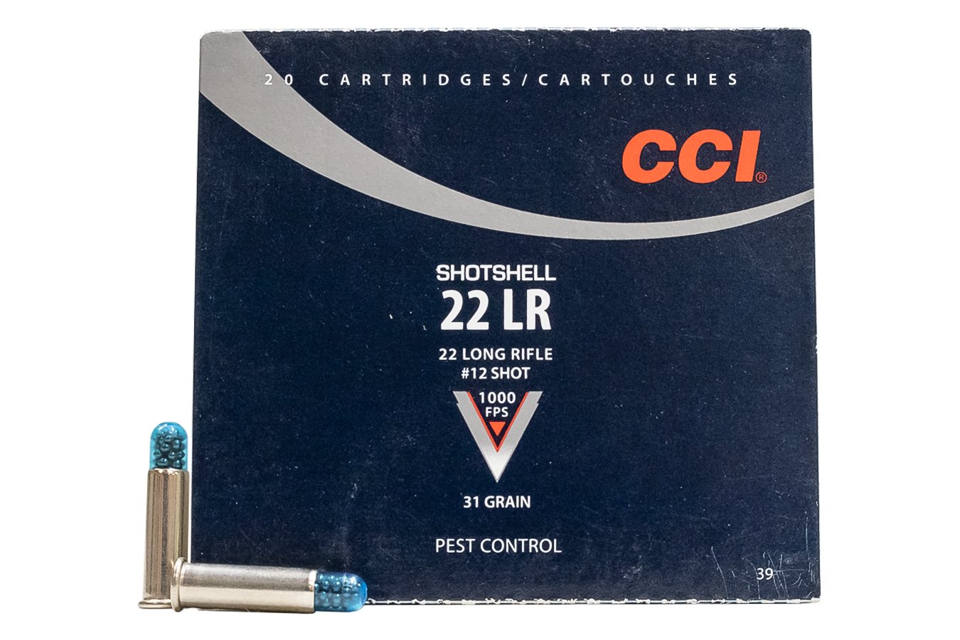 CCI 22 LR 31 gr #12 Shot Pest Control Shotshell Police Trade-In Ammo 20/Box