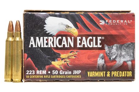 FEDERAL AMMUNITION 223 Rem 50 gr JHP Varmint and Predator Police Trade-In Ammo 50/Box