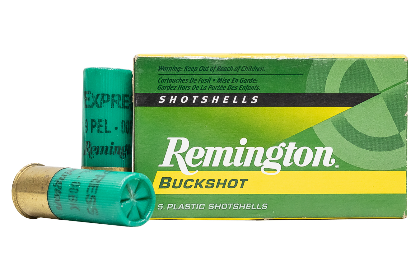 Remington 12 Gauge 2-3/4 in 9 Pellet 00 Buckshot Police Trade-In Ammo 5/Box
