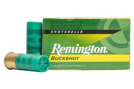 REMINGTON 12 Gauge 2-3/4 in 9 Pellet 00 Buckshot Police Trade-In Ammo 5/Box