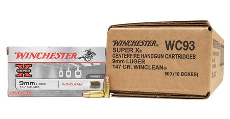 WINCHESTER AMMO 9mm 147 gr Winclean Super-X 500/Case