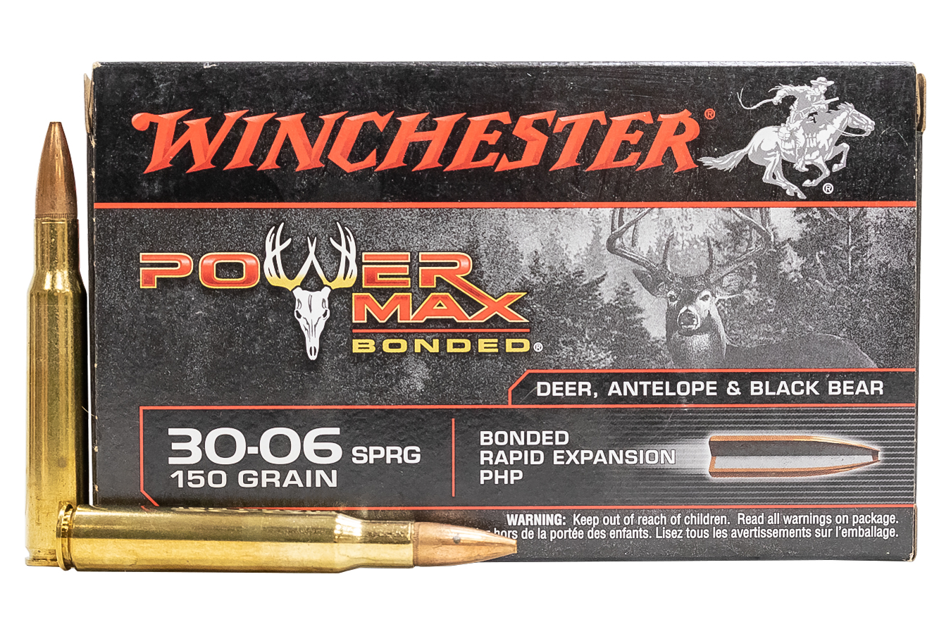 Winchester 30-06 Springfield 150 gr Power Max Bonded Police Trade-In Ammo 20/Box