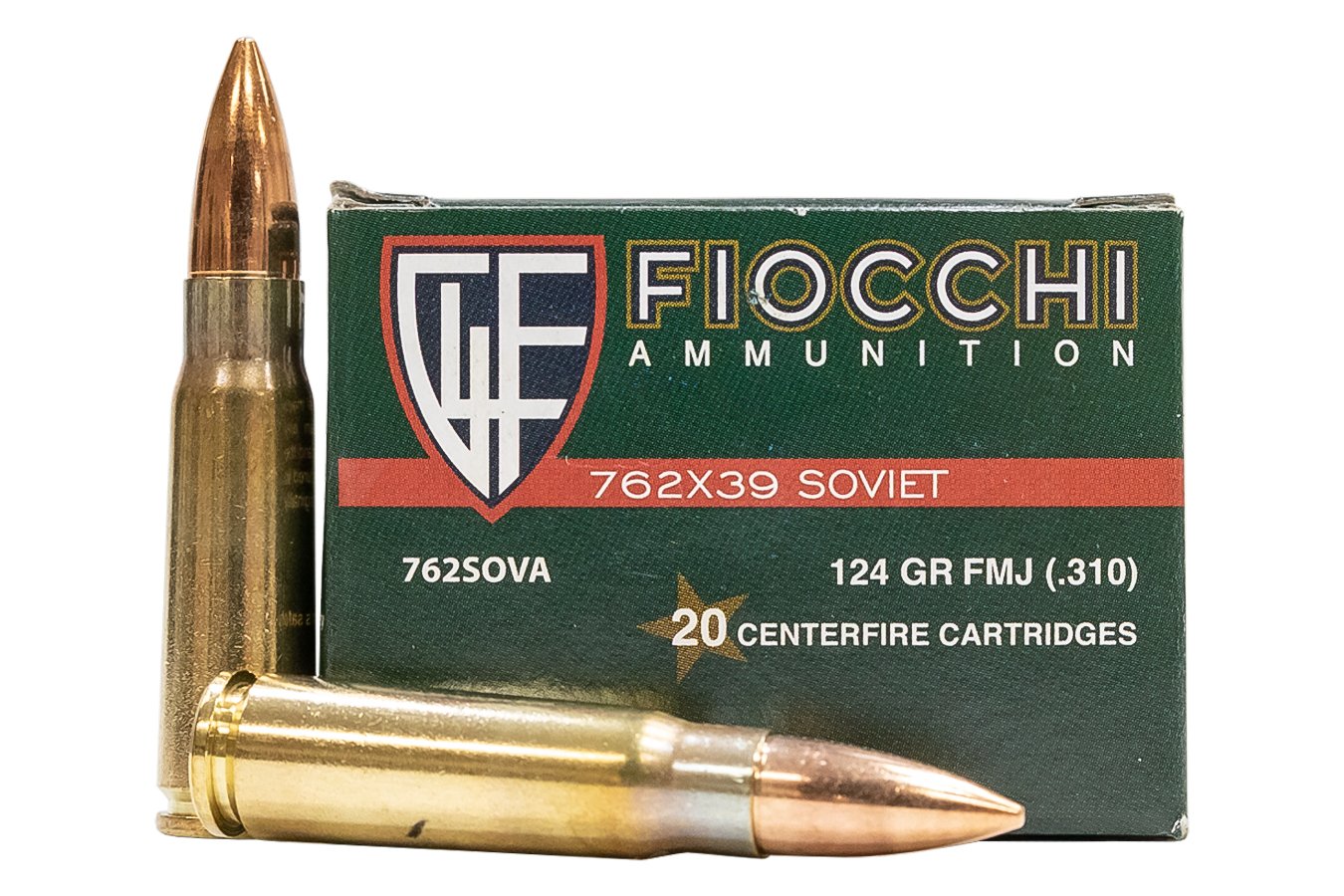 FIOCCHI 7.62X39MM 124GR FMJ TRAINING DYNAMICS 20BX