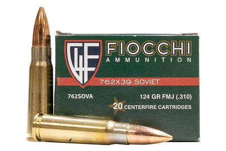 FIOCCHI 7.62x39mm 124 gr FMJ Soviet Training Dynamics 20/Box