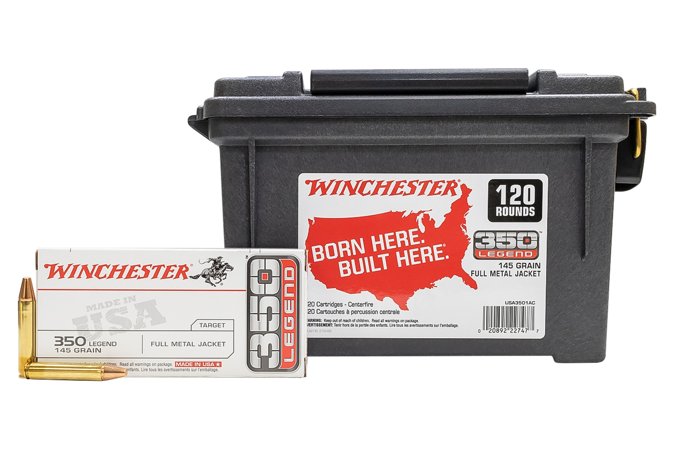 WINCHESTER AMMO 350 LEGEND 145 GR USA FMJ 120CAN