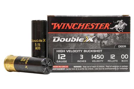 WINCHESTER AMMO 12 Gauge 3 in 12 Pellet 00 Buckshot Double X 5/Box