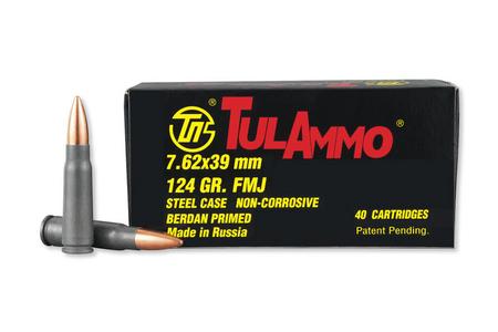 TULA AMMO 7.62x39mm 124 gr FMJ 40/Box