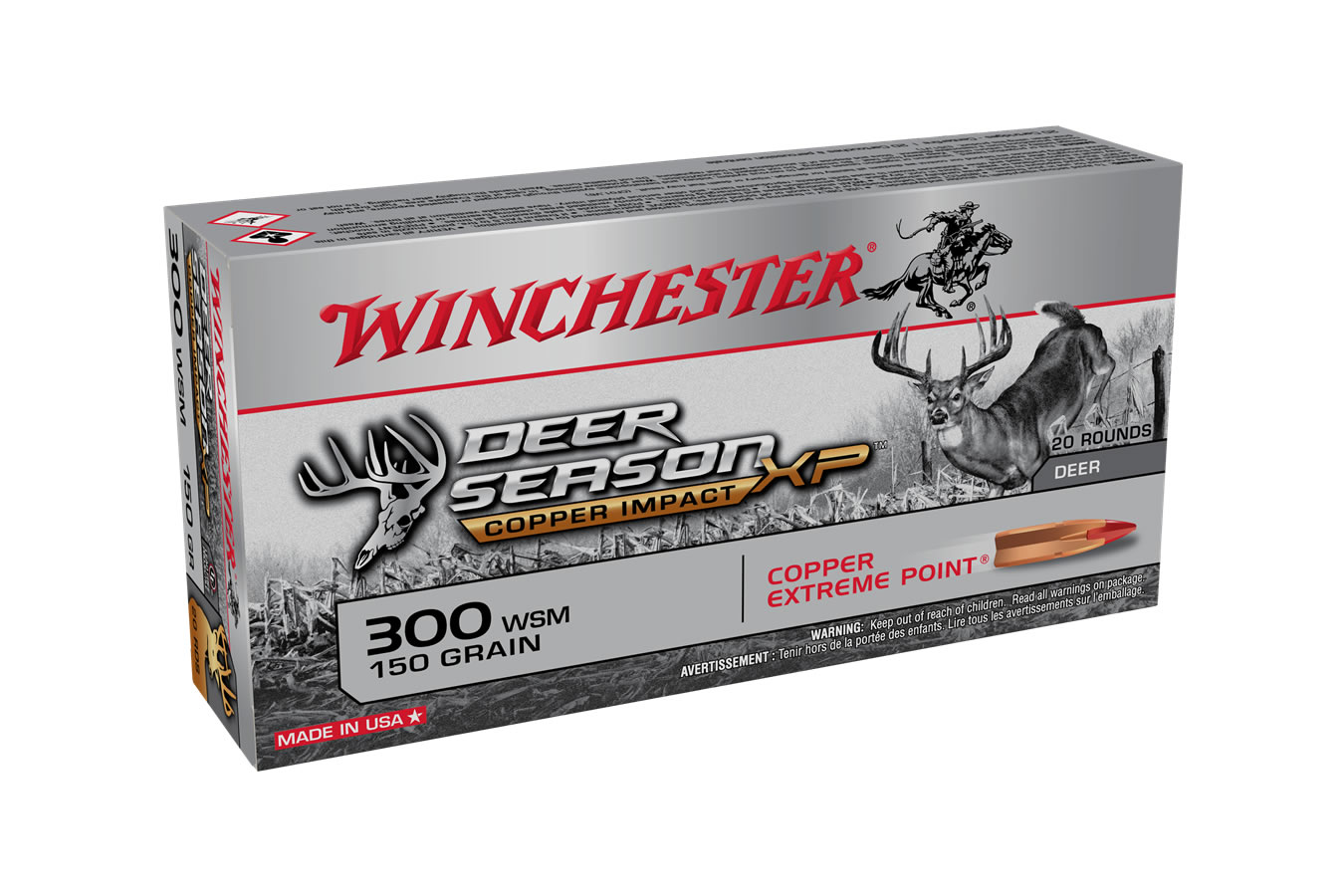 WINCHESTER AMMO 300 WSM DEER SEASON XP COPPER IMPACT 150 GR 20RD