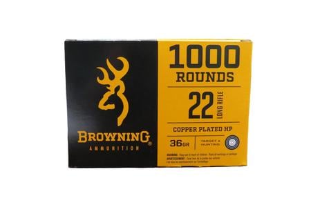 BROWNING AMMUNITION 22LR 36 gr Plated Hollow Point BPR 1000/Box