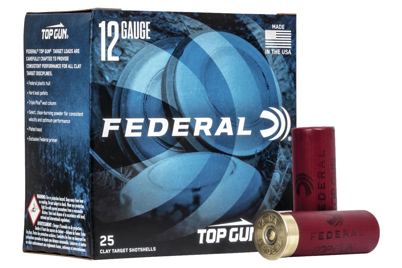 FEDERAL AMMUNITION 12 GA 2-3/4 IN 2-3/4 DE 1-1/8 OZ 9 TOP GUN