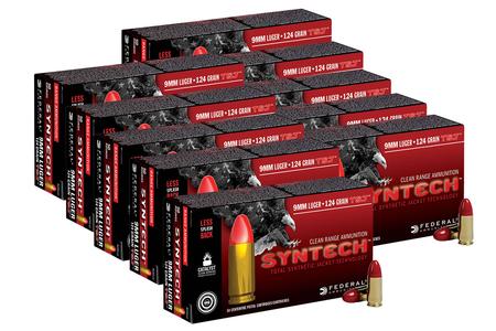 FEDERAL AMMUNITION 9mm Luger 124 gr Total Synthetic Jacket Syntech 500 Rounds