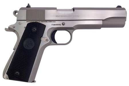 COLT 1911 Government 45 ACP Full-Size Pistol with Brushed Stainless Finish