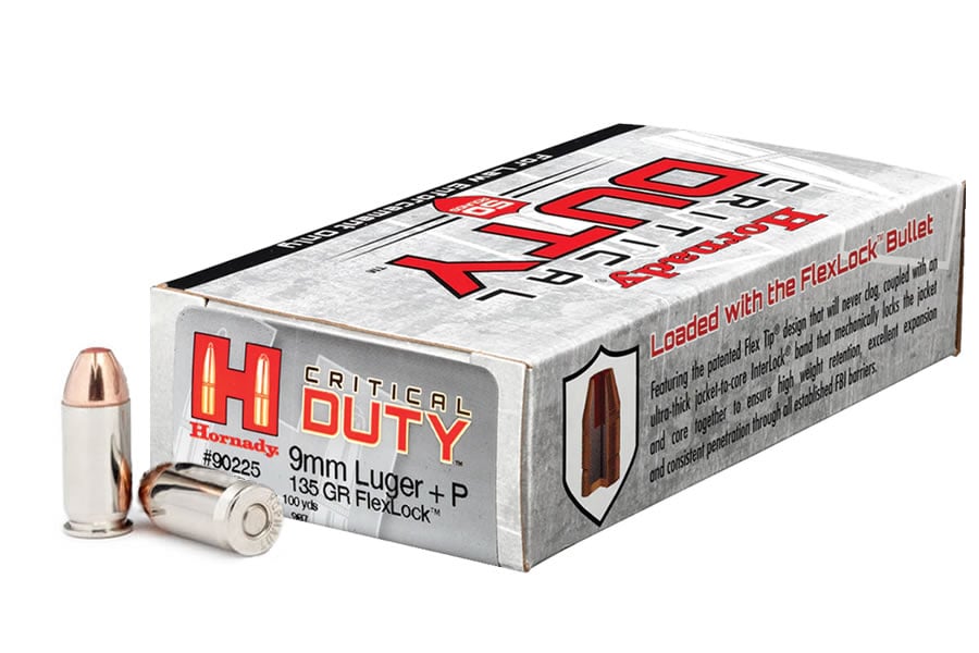 Hornady 9mm 135 gr Flexlock Critical Duty Police Trade Ammo 50/Box
