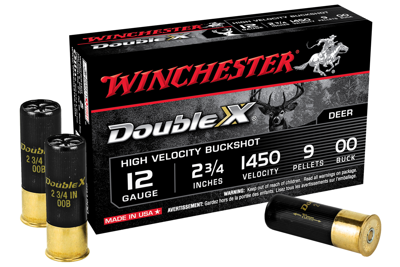 WINCHESTER AMMO 12 GA 2-3/4 IN 9 PELLETS HV PLATED BUFFERED SHOT