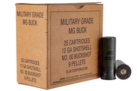 WINCHESTER AMMO 12 Gauge 2-3/4 in. 9 Pellets Military Grade 00 Buckshot 25/Box