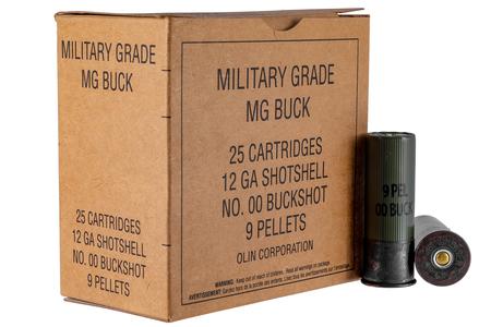 12 GAUGE 2-3/4 IN. 9 PELLETS MILITARY GRADE 00 BUCKSHOT 25/BOX