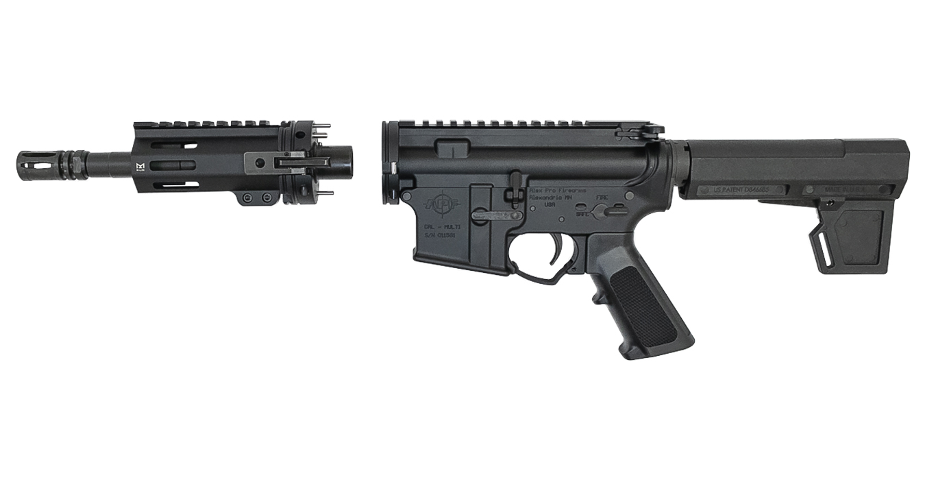 Alex Pro Firearms 5.56mm AR15 Takedown Pistol with Shockwave