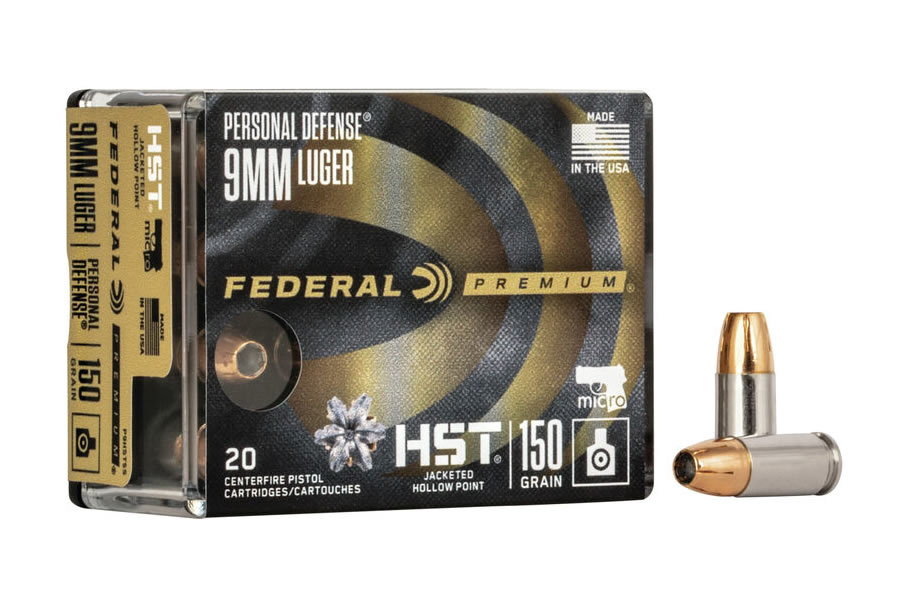 Federal 9mm Luger 150 gr JHP Personal Defense Police Trade Ammo 20/Box