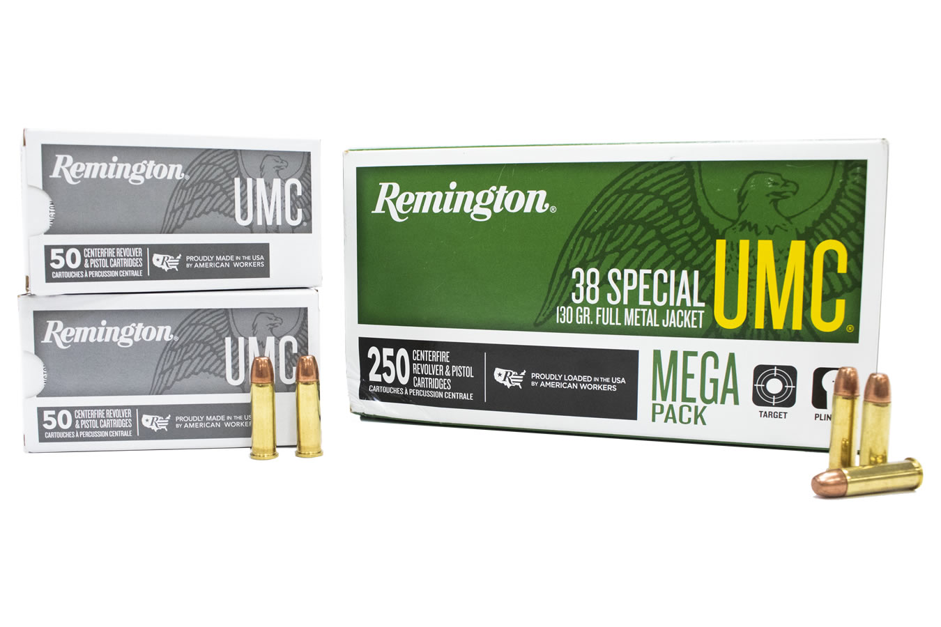 Remington 38 Special 130 gr FMJ UMC Megapack Police Trade Ammo 250/Box