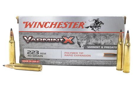 WINCHESTER AMMO 223 Rem 40 gr Polymer Tip Varmint X Police Trade Ammunition 20/box