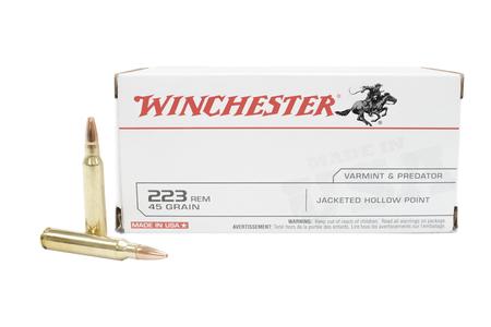 WINCHESTER AMMO 223 Rem 45 gr JHP Police Trade Ammunition 40/box