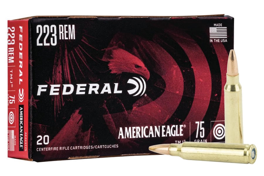 FEDERAL AMMUNITION 223 REM 75 GR TMJ AMERICAN EAGLE 20/BOX