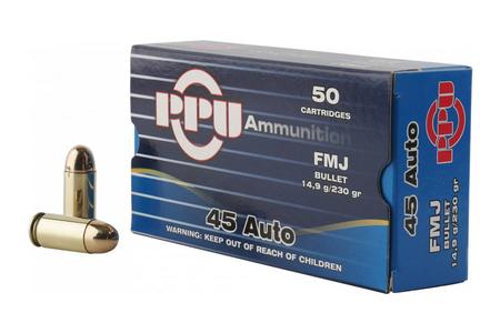 PPU 45 ACP 230 gr FMJ 50/Box