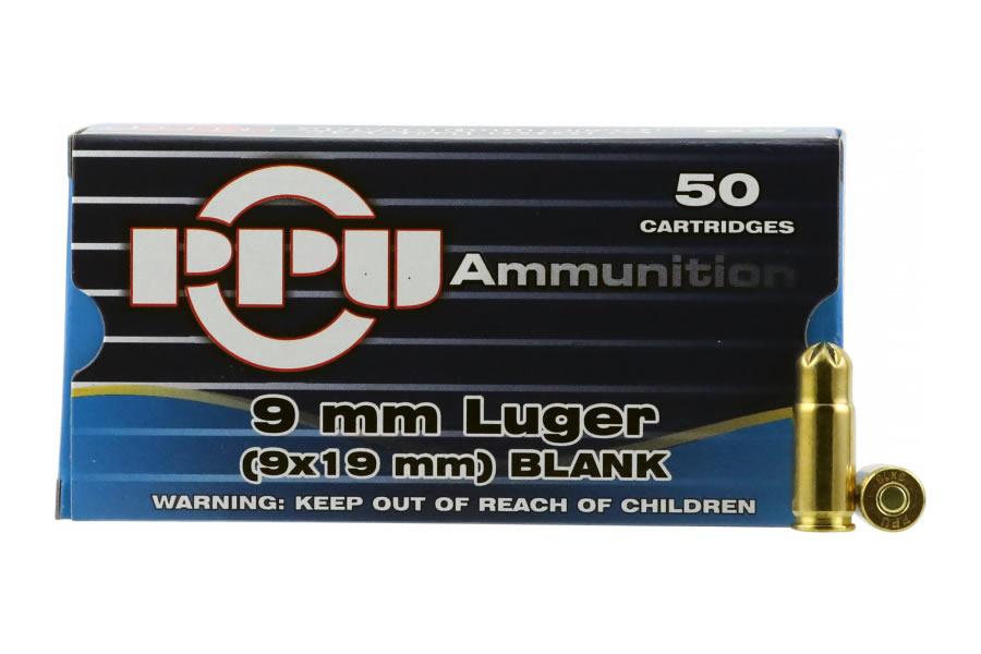 PPU 9MM BLANK AMMO 50/BOX