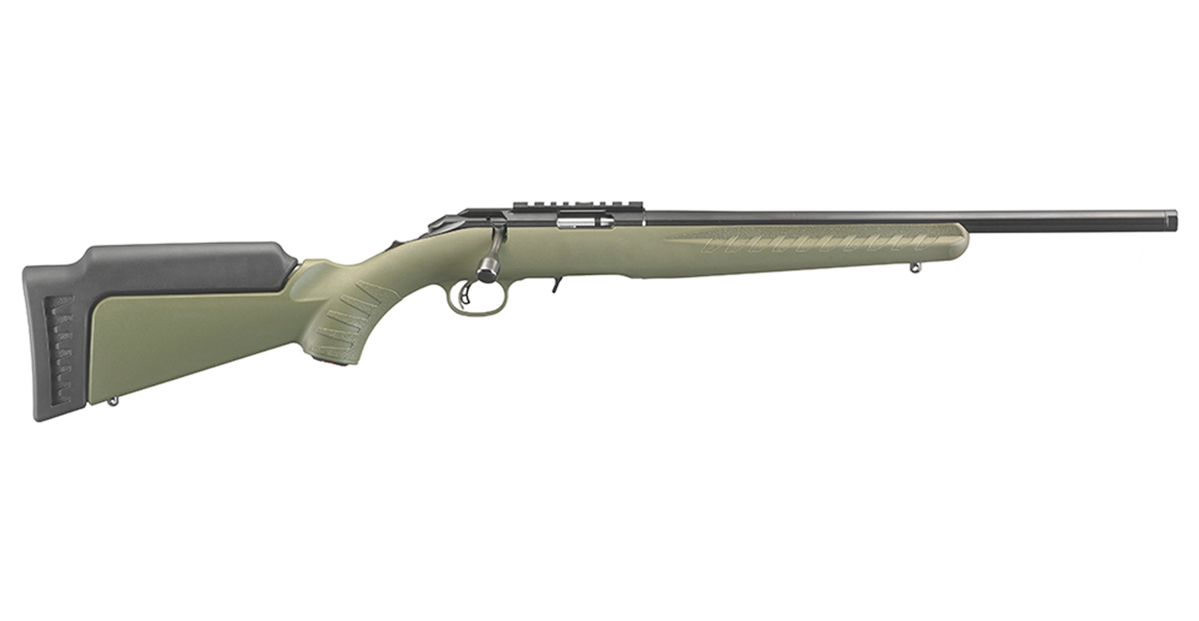 Ruger American Rimfire 17 Hmr Bolt Action Rifle With Od Green Stock