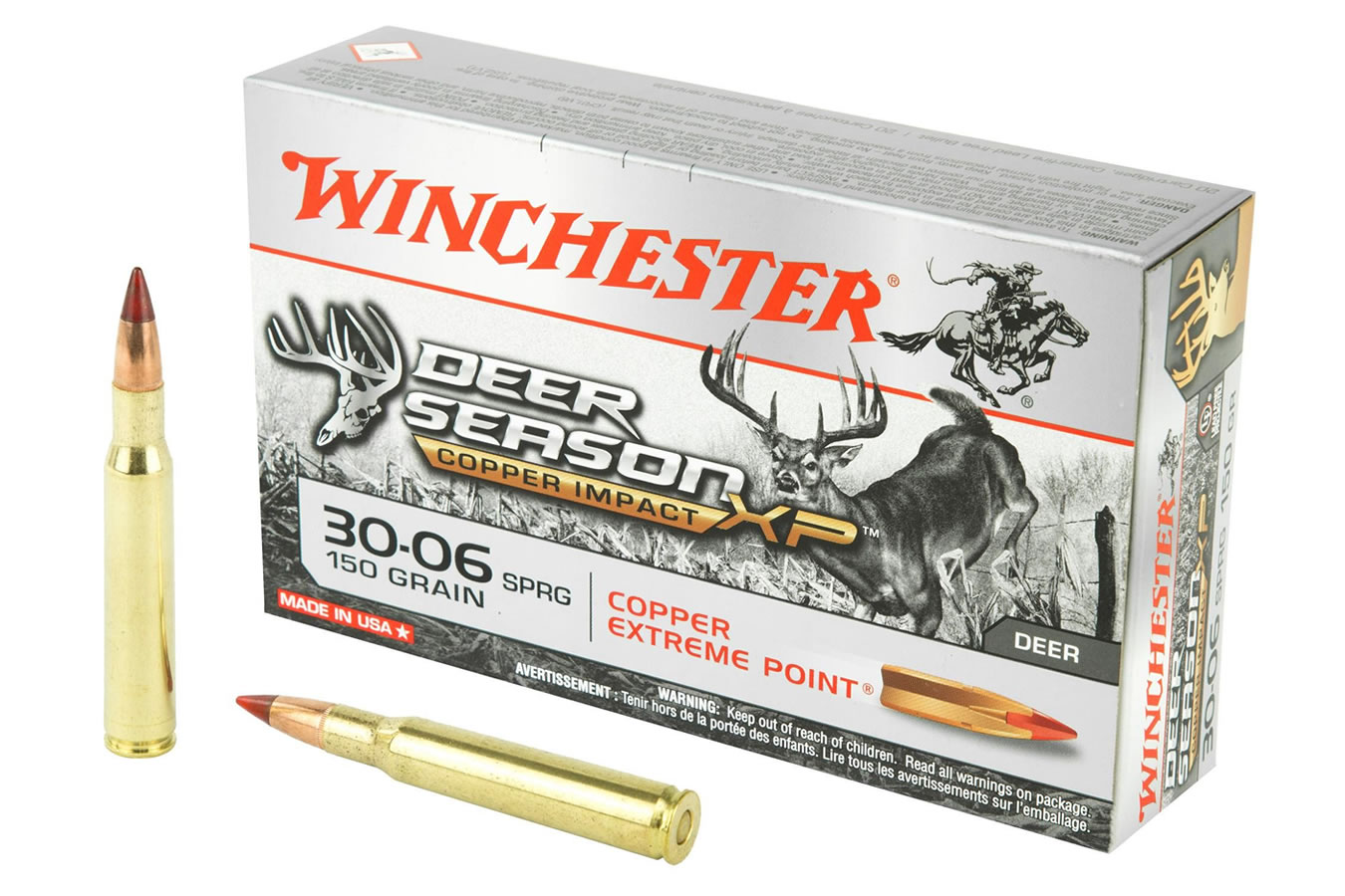 Winchester 30 06 Springfield 150 Gr Copper Extreme Point Deer Season XP 