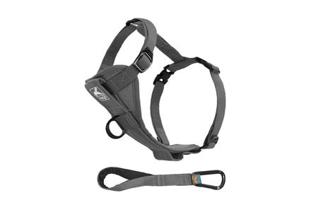 TRU-FIT SMART HARNESS -QUICK RELEASE W/SEATBELT TETHER -CHARCOAL  10-25 LBS - S