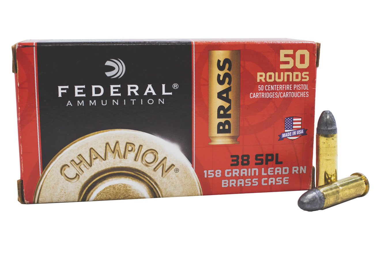 Federal 38 Special 158 gr LRN American Eagle Police Trade Ammo 50/Box