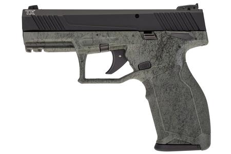 TAURUS TX22 22LR Special Edition Rimfire Pistol with Special Edition Green/Black Splatter Finish