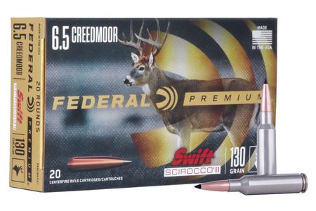 FEDERAL AMMUNITION 6.5 Creedmoor 130 gr Polymer Tip Swift Scirocco II 20/Box