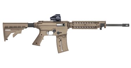 MOSSBERG 715T 22 LR 16.25 IN BBL FDE FINISH HOLOGRAPHIC GREEN DOT