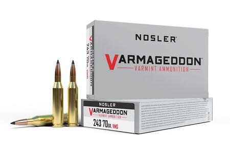 NOSLER 243 Win 70 gr FB Polymer Tip Varmageddon 20/Box