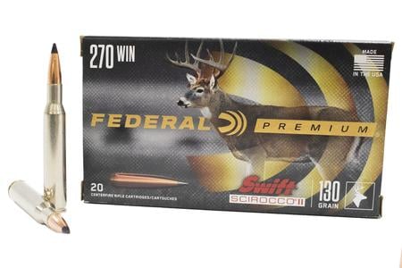 FEDERAL AMMUNITION 270 Win 130 gr Swift Scirocco II 20/Box