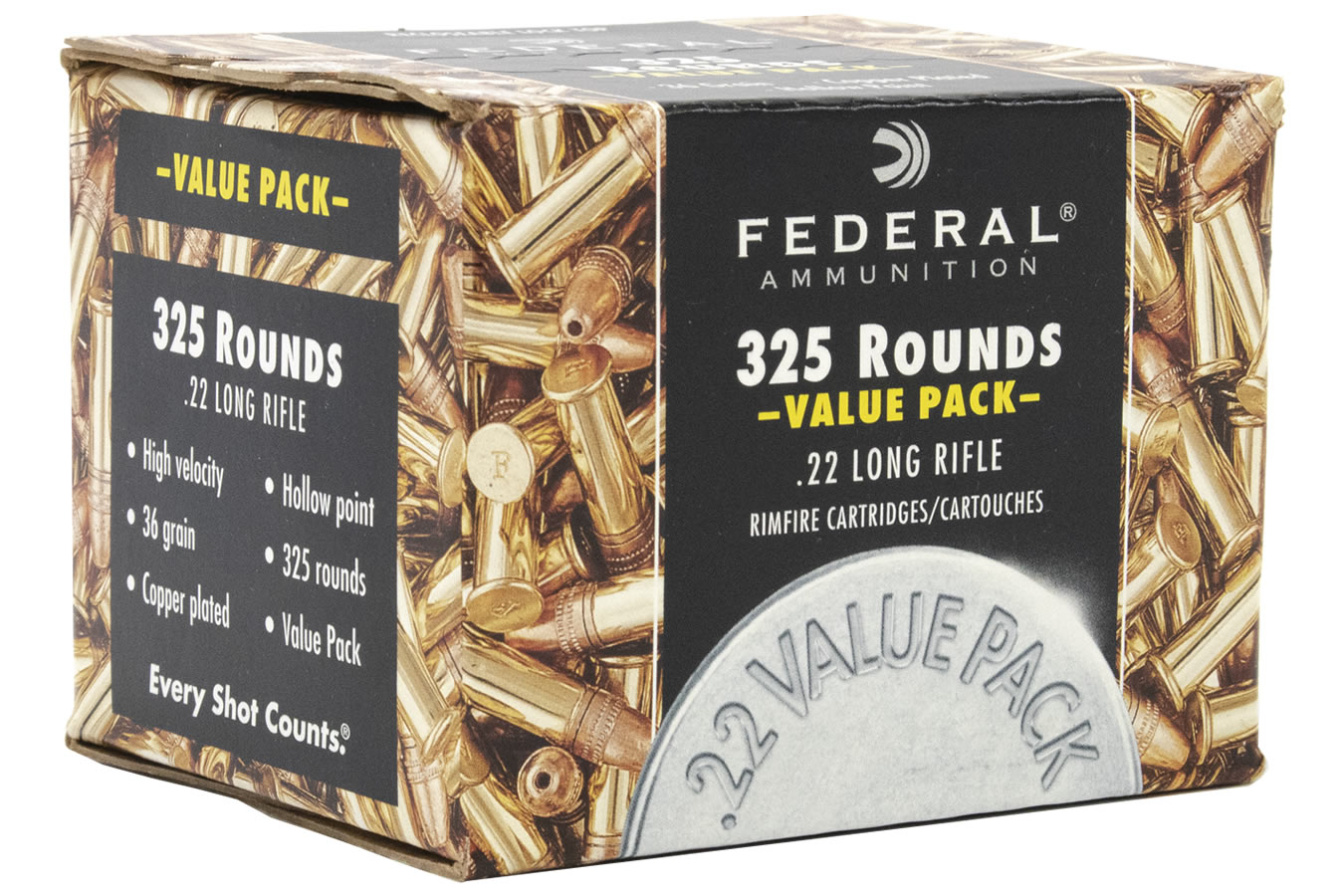 FEDERAL AMMUNITION 22 LR 36 GR CPHP 325 ROUND VALUE PACK