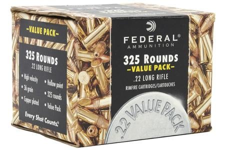 FEDERAL AMMUNITION 22 LR 36 gr CPHP 325 Round Value Pack