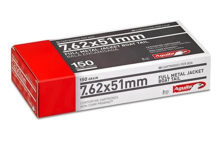 AGUILA 7.62X51mm NATO 150 gr FMJ Boat Tail 20/Box