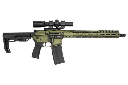 BLACK RAIN ORDNANCE Spec15 Series AR15 5.56mm Semi-Automatic Rifle with Bazooka Green Cerakote Finis